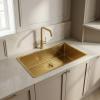 Pure.Sink Luxion Large gold sink 74x40 cm undermount, flush mount, and surface mount PLX7440-60